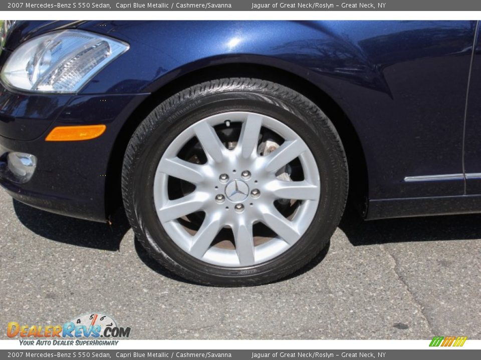 2007 Mercedes-Benz S 550 Sedan Capri Blue Metallic / Cashmere/Savanna Photo #8