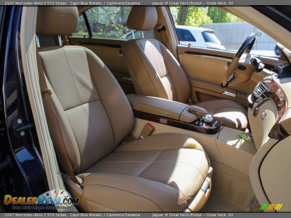 2007 Mercedes-Benz S 550 Sedan Capri Blue Metallic / Cashmere/Savanna Photo #10