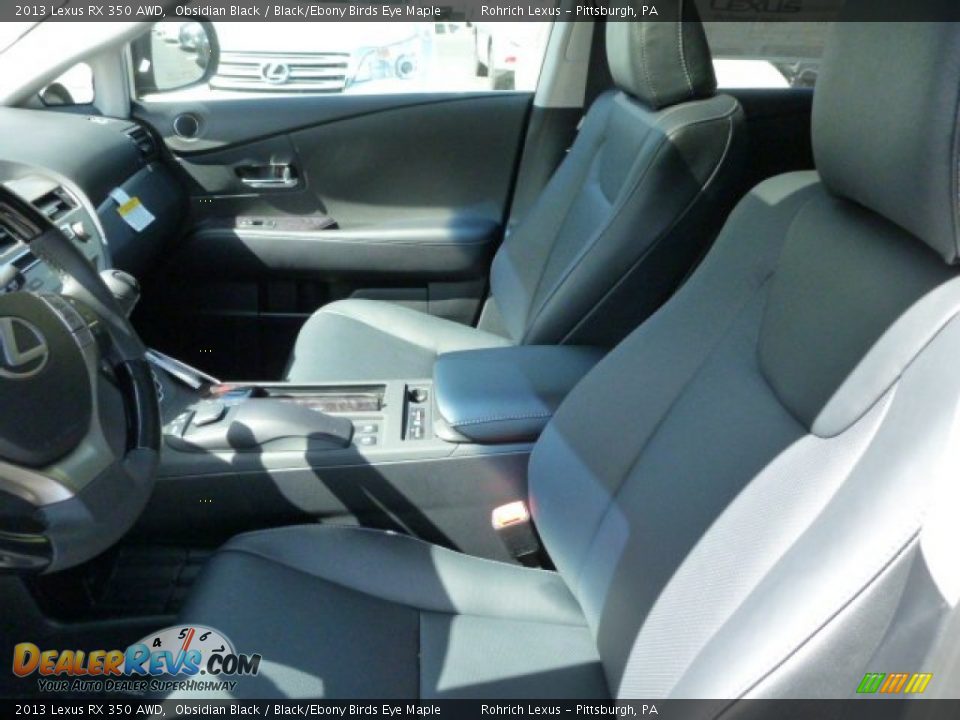 2013 Lexus RX 350 AWD Obsidian Black / Black/Ebony Birds Eye Maple Photo #10