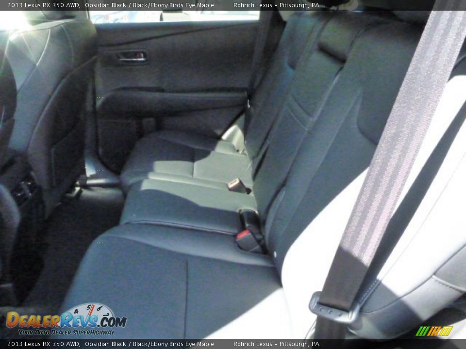 2013 Lexus RX 350 AWD Obsidian Black / Black/Ebony Birds Eye Maple Photo #11