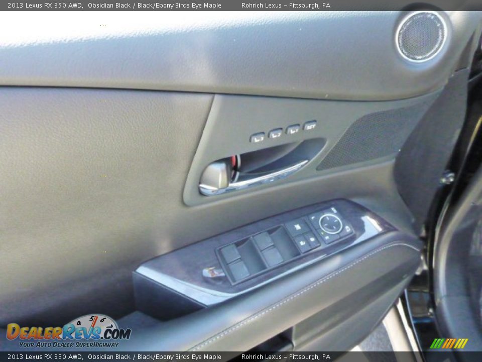 2013 Lexus RX 350 AWD Obsidian Black / Black/Ebony Birds Eye Maple Photo #14