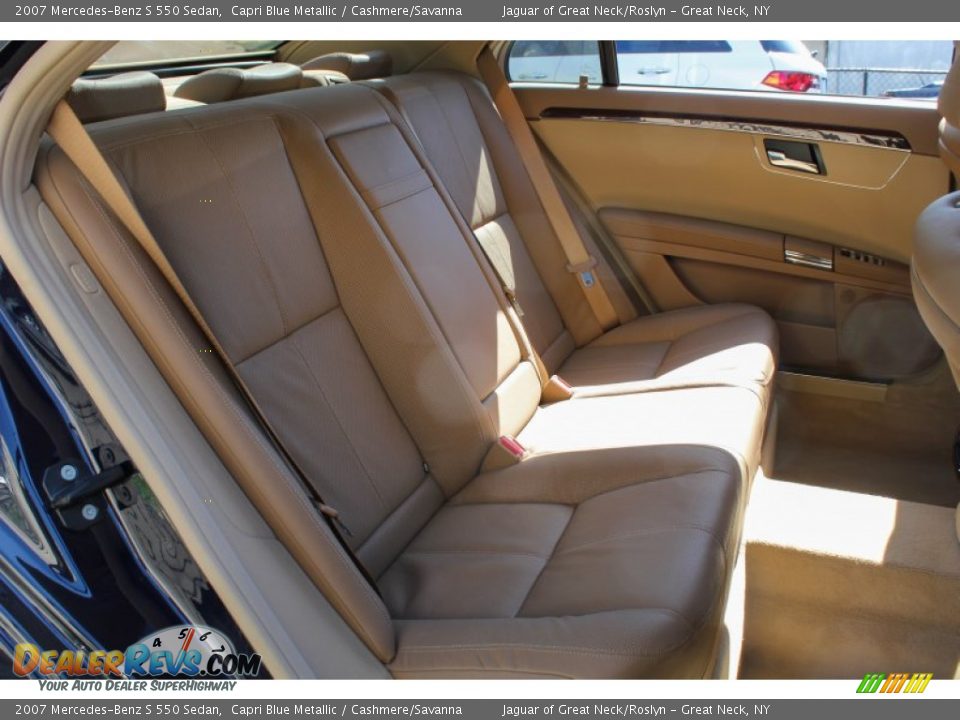 2007 Mercedes-Benz S 550 Sedan Capri Blue Metallic / Cashmere/Savanna Photo #14