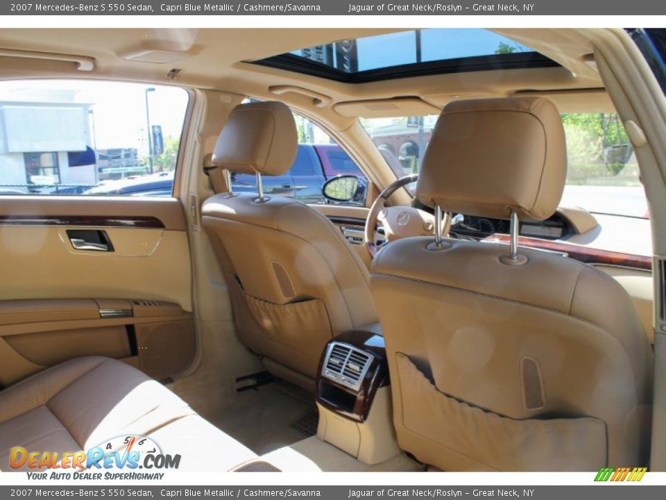 2007 Mercedes-Benz S 550 Sedan Capri Blue Metallic / Cashmere/Savanna Photo #15