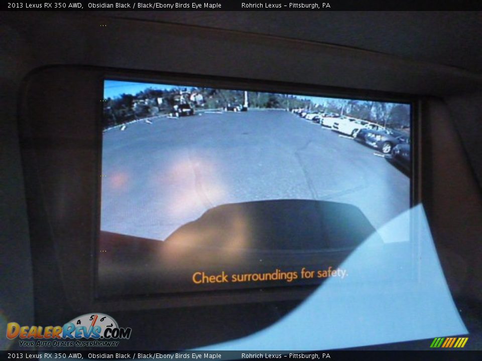 2013 Lexus RX 350 AWD Obsidian Black / Black/Ebony Birds Eye Maple Photo #17