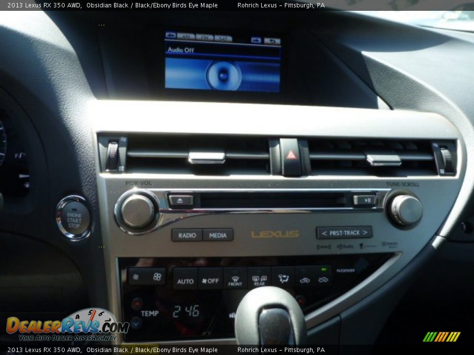 2013 Lexus RX 350 AWD Obsidian Black / Black/Ebony Birds Eye Maple Photo #18