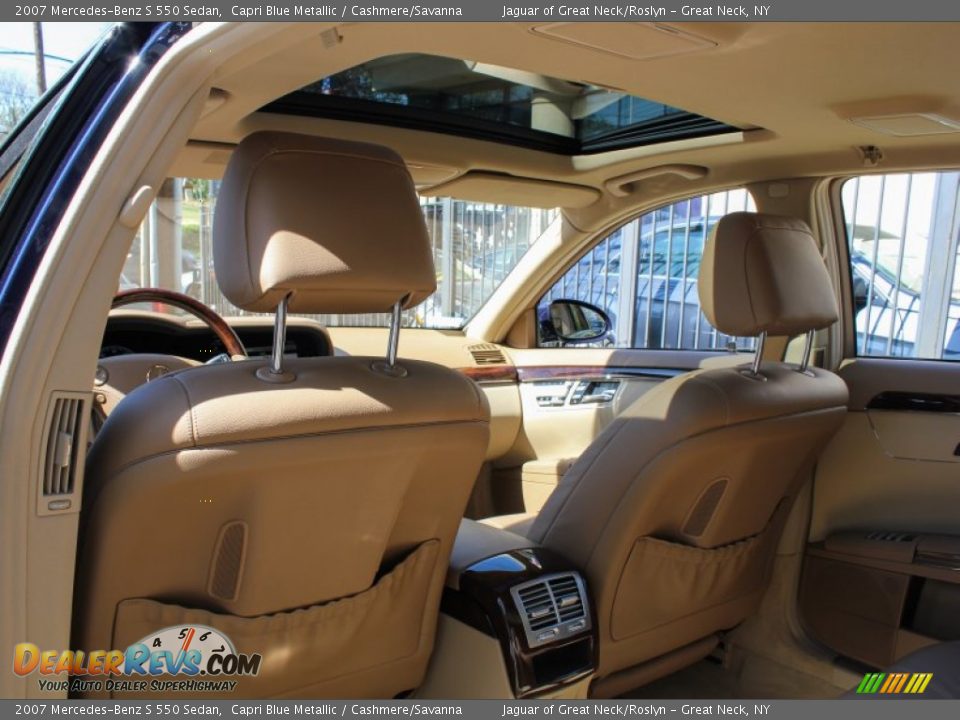 2007 Mercedes-Benz S 550 Sedan Capri Blue Metallic / Cashmere/Savanna Photo #18