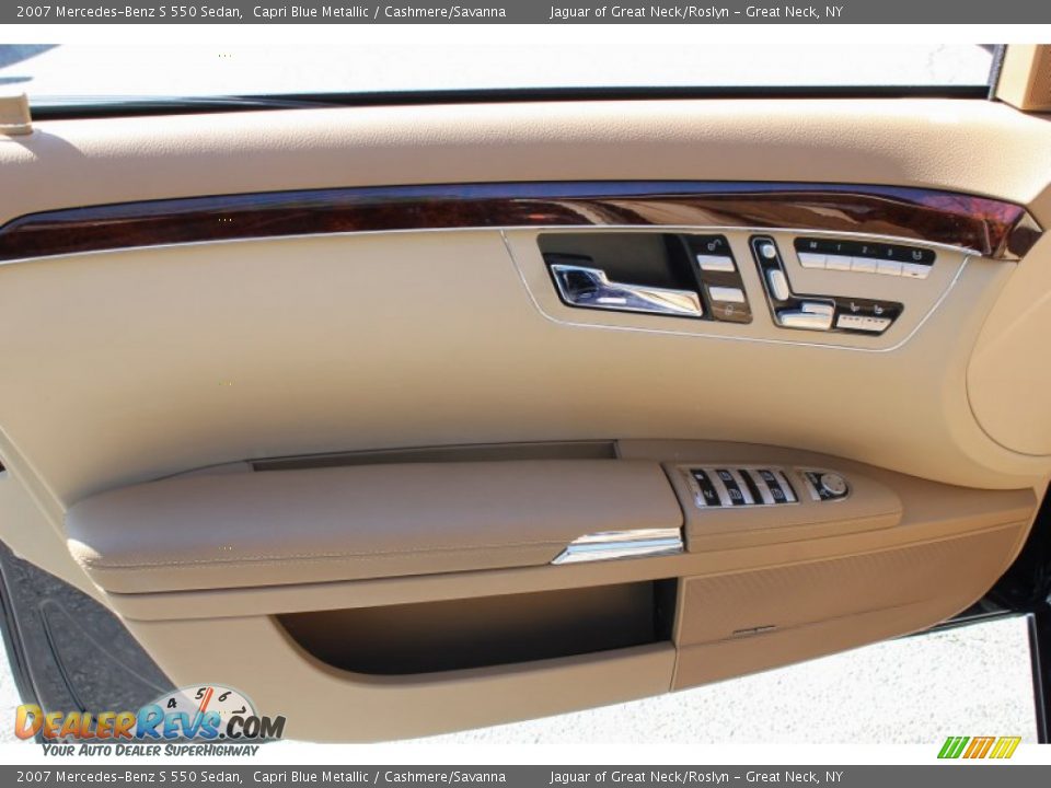 2007 Mercedes-Benz S 550 Sedan Capri Blue Metallic / Cashmere/Savanna Photo #19