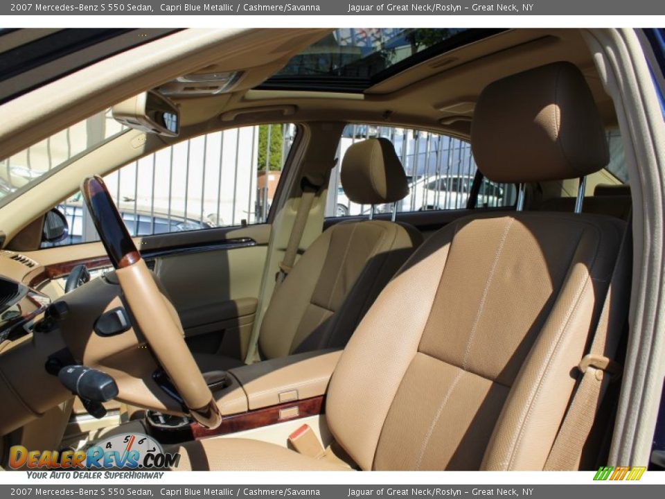 2007 Mercedes-Benz S 550 Sedan Capri Blue Metallic / Cashmere/Savanna Photo #20
