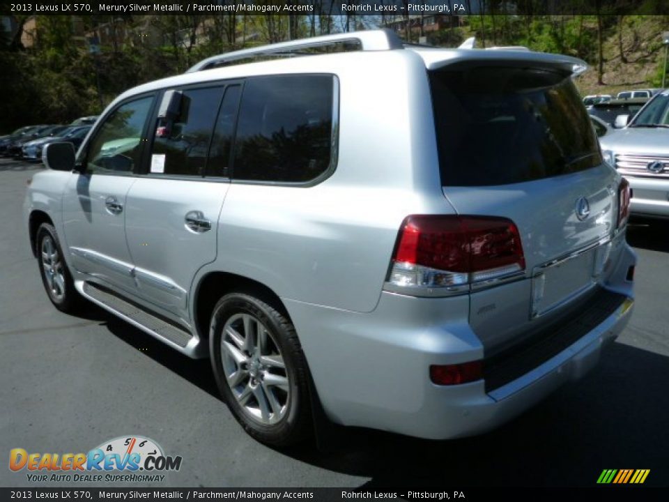 2013 Lexus LX 570 Merury Silver Metallic / Parchment/Mahogany Accents Photo #2