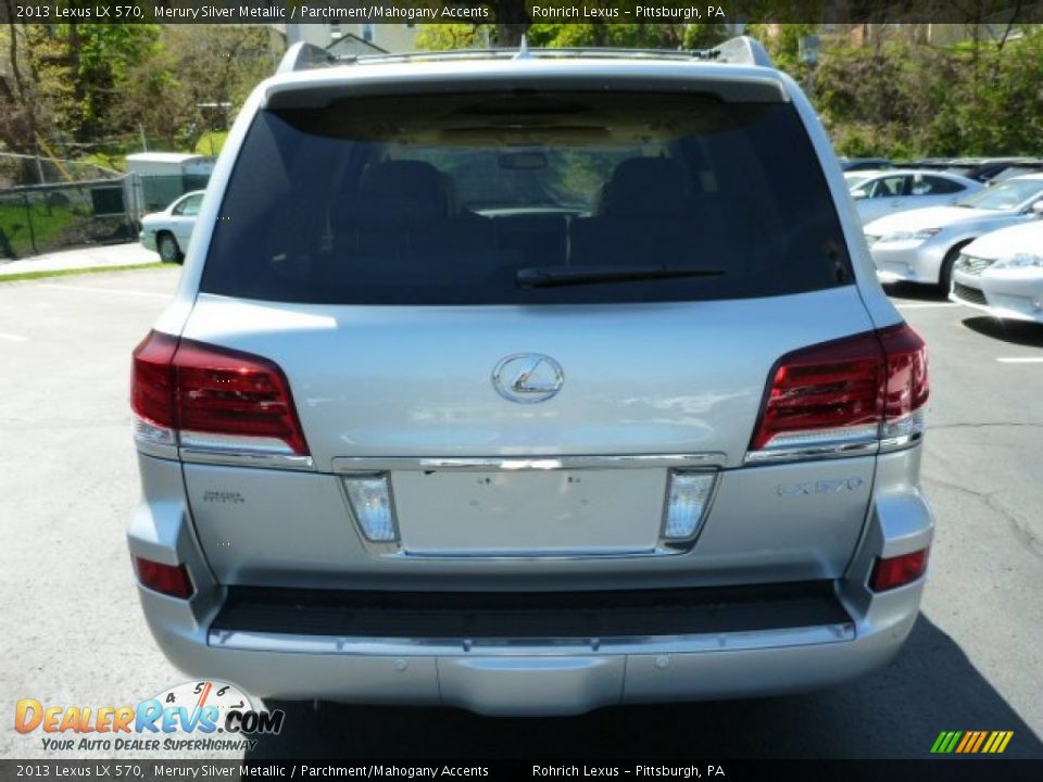 2013 Lexus LX 570 Merury Silver Metallic / Parchment/Mahogany Accents Photo #3