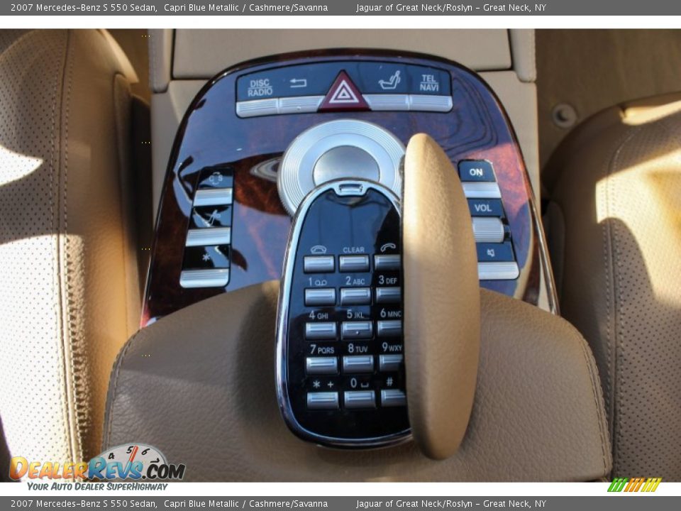 2007 Mercedes-Benz S 550 Sedan Capri Blue Metallic / Cashmere/Savanna Photo #22