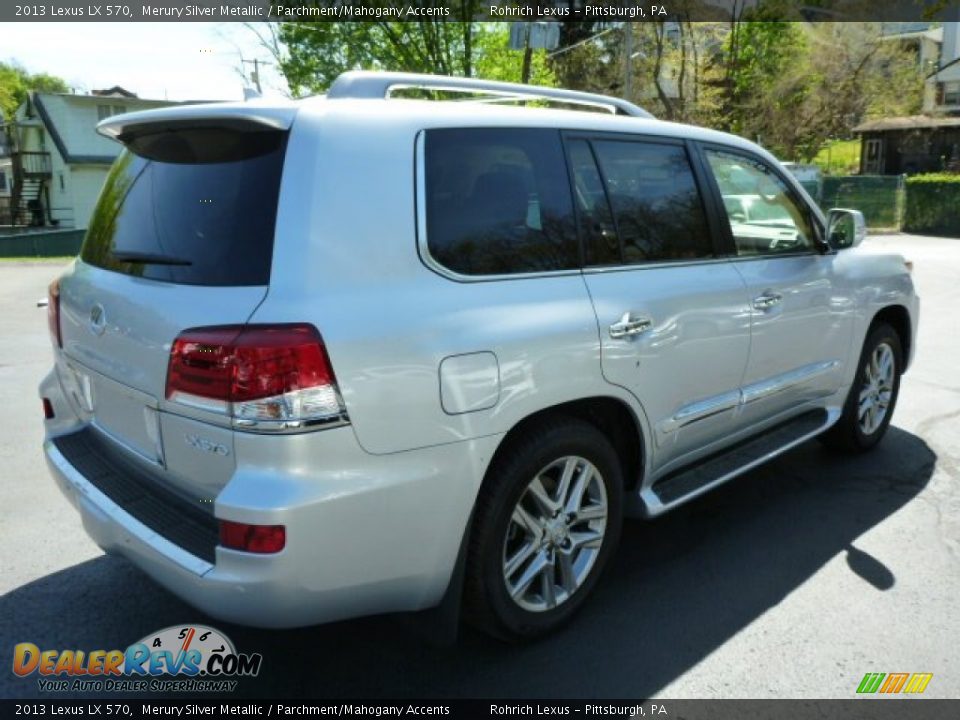 2013 Lexus LX 570 Merury Silver Metallic / Parchment/Mahogany Accents Photo #4