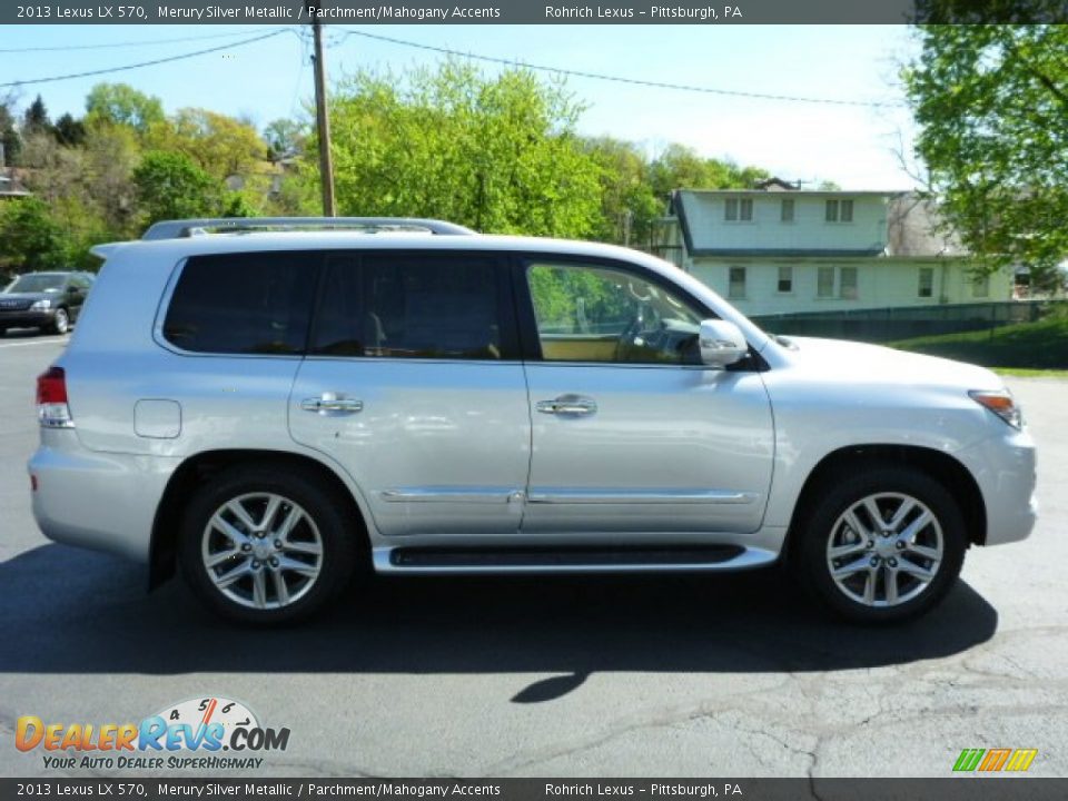 2013 Lexus LX 570 Merury Silver Metallic / Parchment/Mahogany Accents Photo #5