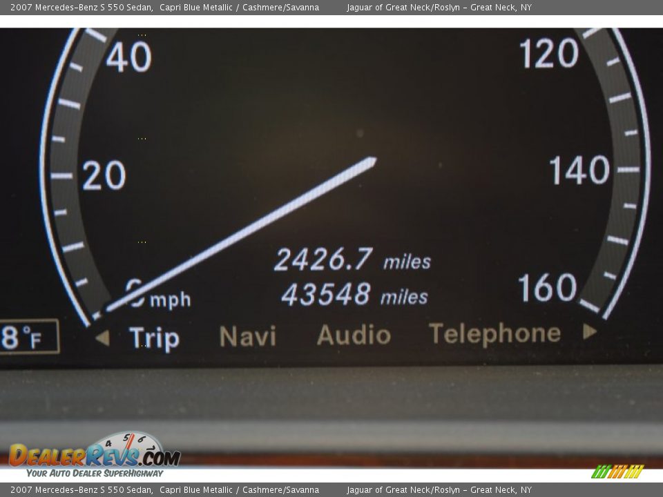 2007 Mercedes-Benz S 550 Sedan Capri Blue Metallic / Cashmere/Savanna Photo #24