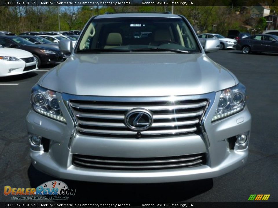 2013 Lexus LX 570 Merury Silver Metallic / Parchment/Mahogany Accents Photo #7