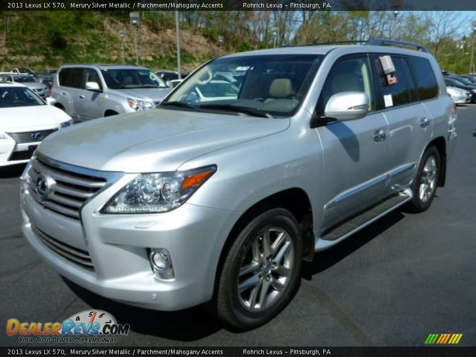 2013 Lexus LX 570 Merury Silver Metallic / Parchment/Mahogany Accents Photo #8