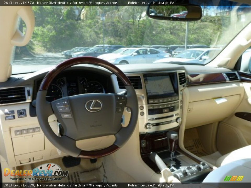 2013 Lexus LX 570 Merury Silver Metallic / Parchment/Mahogany Accents Photo #13