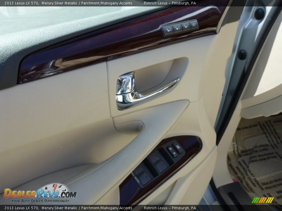 2013 Lexus LX 570 Merury Silver Metallic / Parchment/Mahogany Accents Photo #14