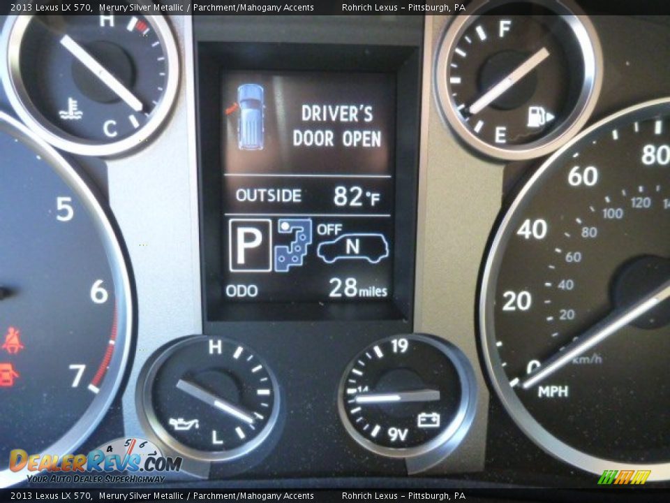 2013 Lexus LX 570 Merury Silver Metallic / Parchment/Mahogany Accents Photo #19