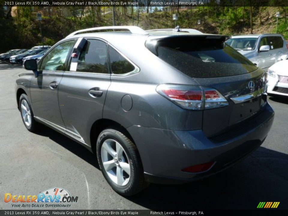2013 Lexus RX 350 AWD Nebula Gray Pearl / Black/Ebony Birds Eye Maple Photo #2