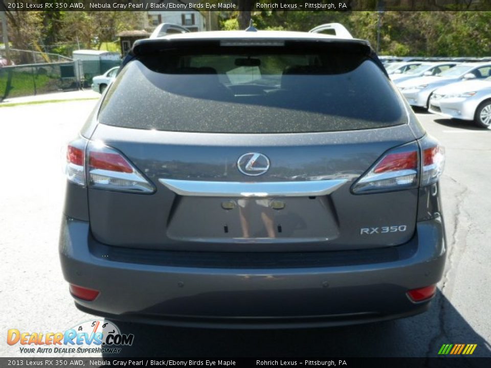 2013 Lexus RX 350 AWD Nebula Gray Pearl / Black/Ebony Birds Eye Maple Photo #3