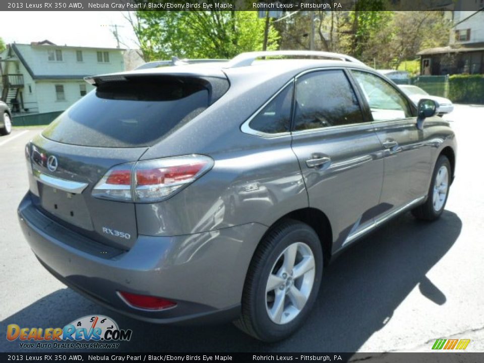 2013 Lexus RX 350 AWD Nebula Gray Pearl / Black/Ebony Birds Eye Maple Photo #4