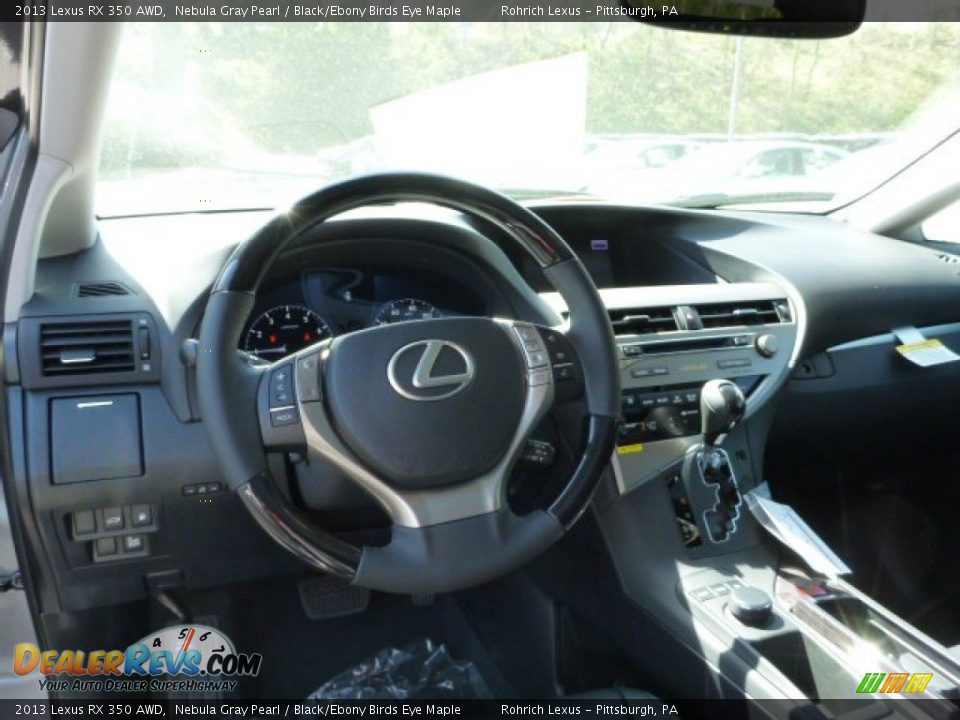 2013 Lexus RX 350 AWD Nebula Gray Pearl / Black/Ebony Birds Eye Maple Photo #12