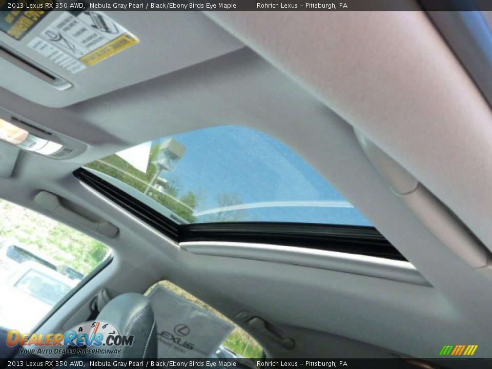 2013 Lexus RX 350 AWD Nebula Gray Pearl / Black/Ebony Birds Eye Maple Photo #15