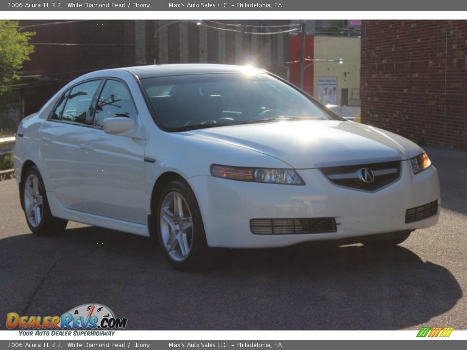 2006 Acura TL 3.2 White Diamond Pearl / Ebony Photo #9