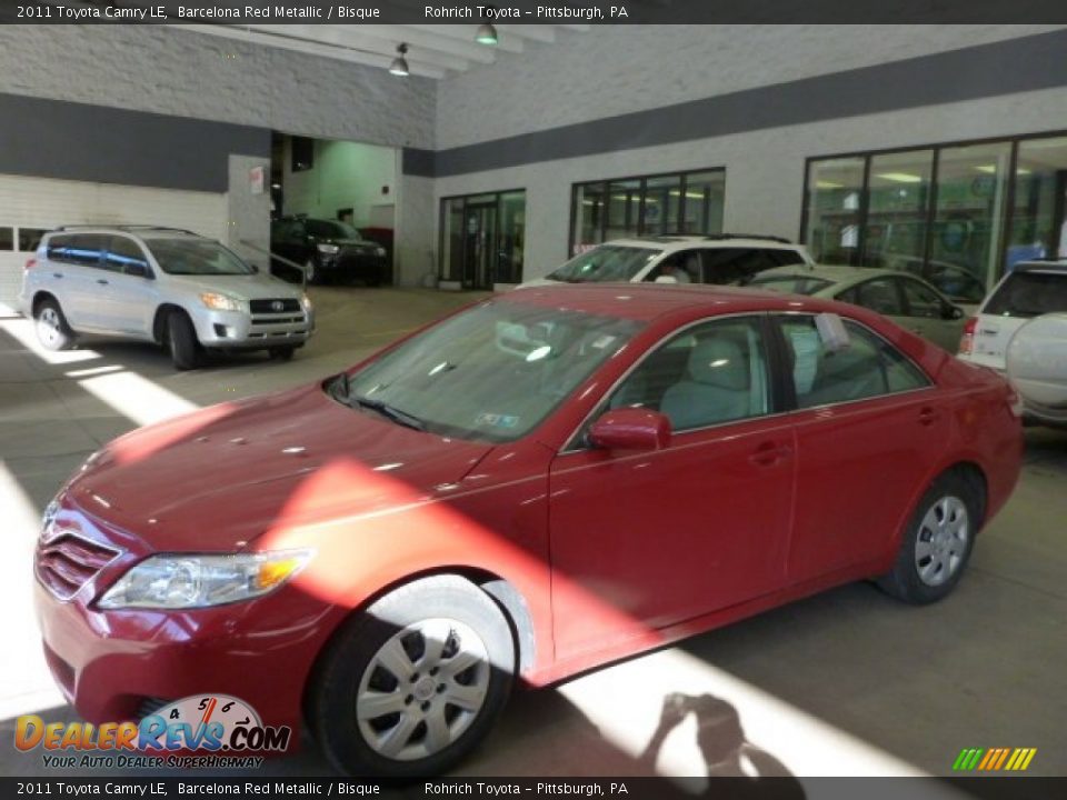 2011 Toyota Camry LE Barcelona Red Metallic / Bisque Photo #3