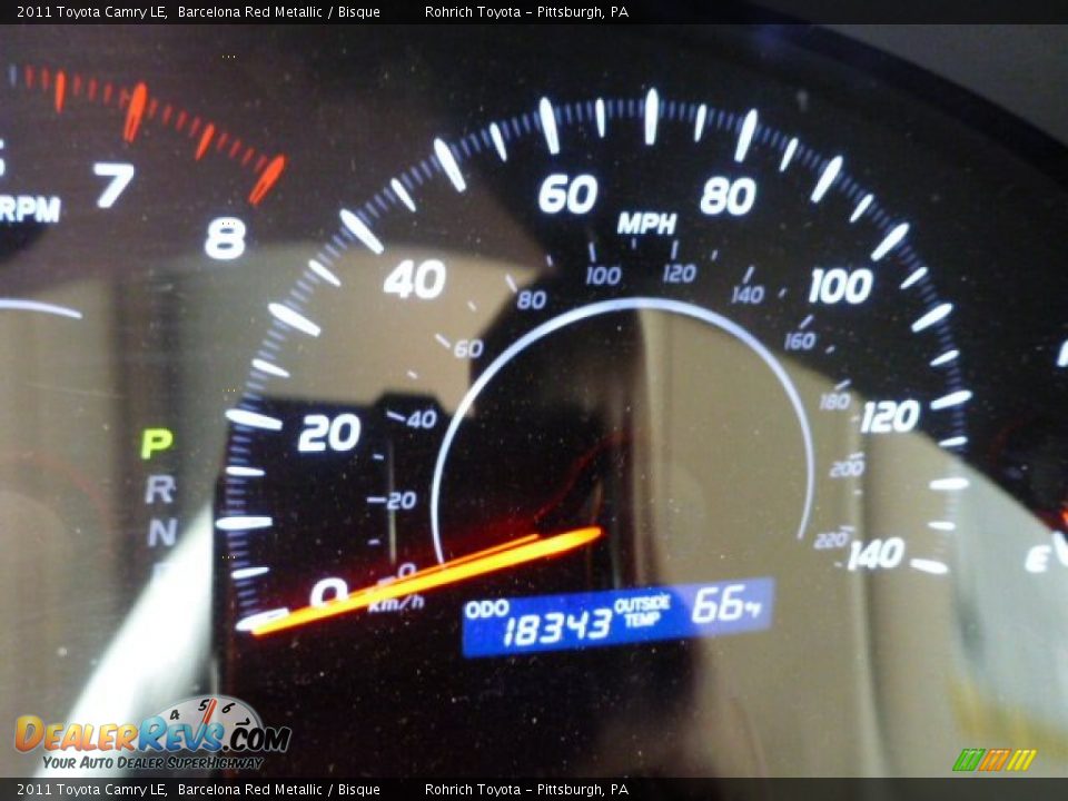 2011 Toyota Camry LE Barcelona Red Metallic / Bisque Photo #9