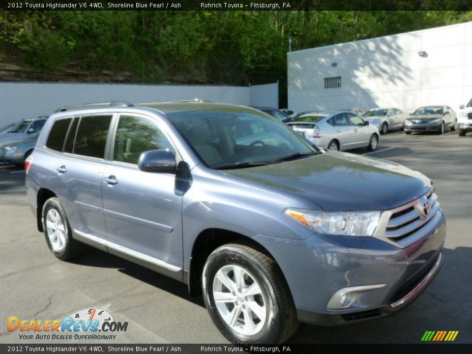 2012 Toyota Highlander V6 4WD Shoreline Blue Pearl / Ash Photo #1