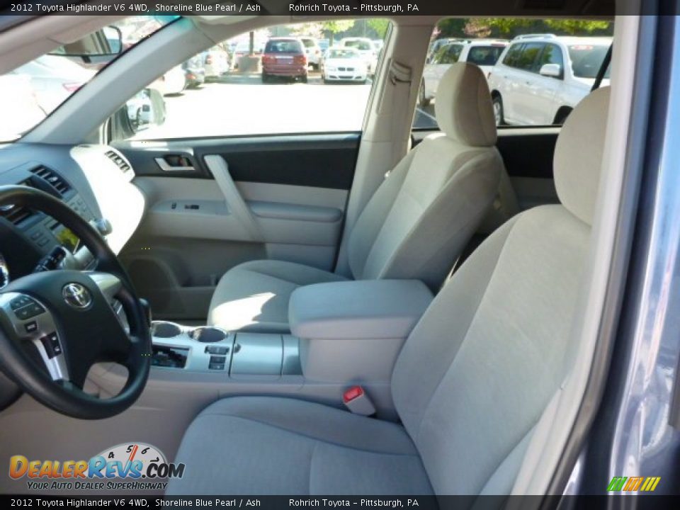 2012 Toyota Highlander V6 4WD Shoreline Blue Pearl / Ash Photo #4