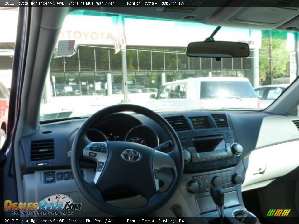 2012 Toyota Highlander V6 4WD Shoreline Blue Pearl / Ash Photo #6