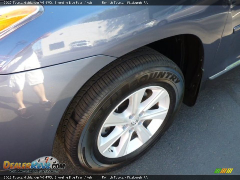 2012 Toyota Highlander V6 4WD Shoreline Blue Pearl / Ash Photo #8