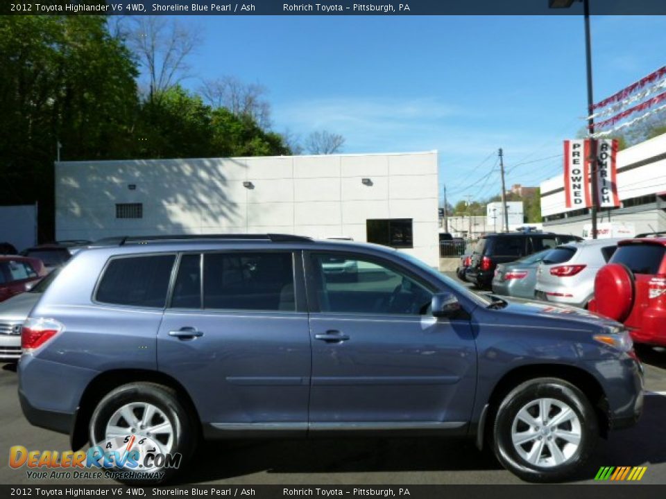 2012 Toyota Highlander V6 4WD Shoreline Blue Pearl / Ash Photo #10