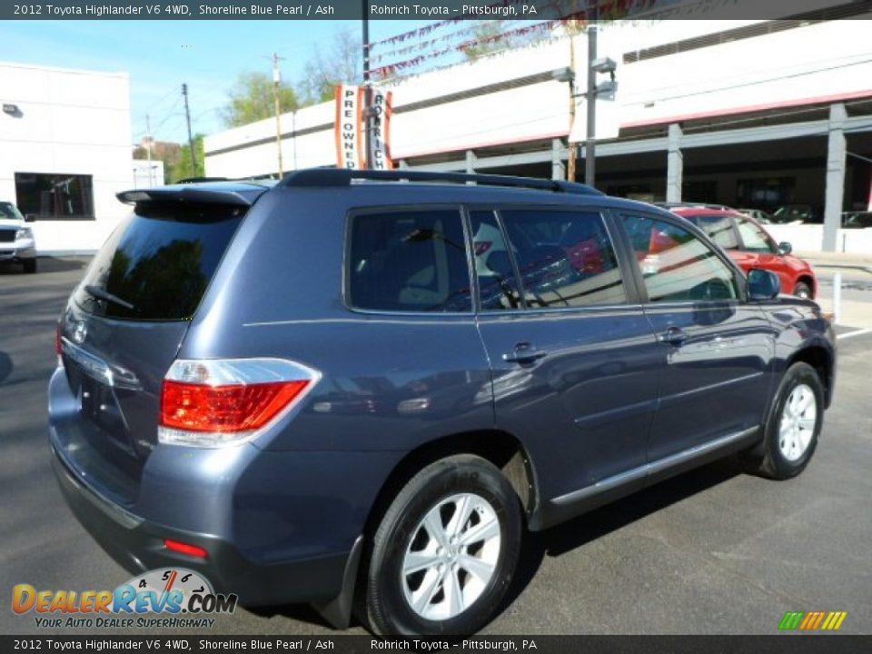 2012 Toyota Highlander V6 4WD Shoreline Blue Pearl / Ash Photo #11