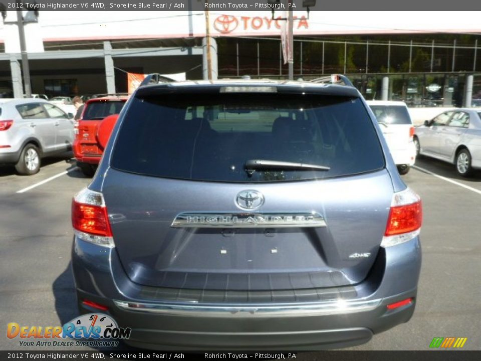 2012 Toyota Highlander V6 4WD Shoreline Blue Pearl / Ash Photo #12