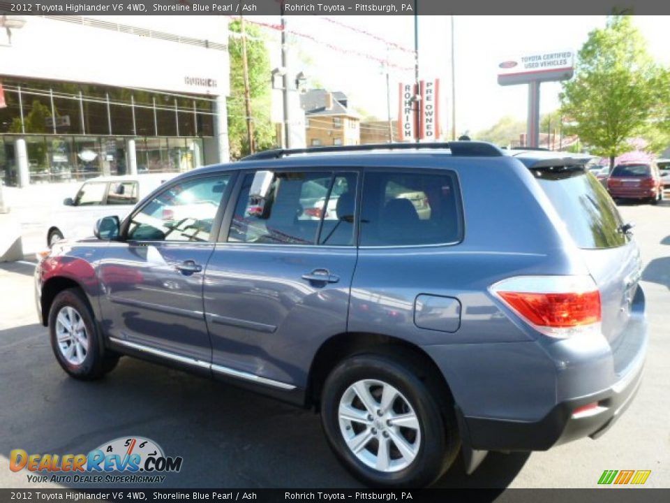 2012 Toyota Highlander V6 4WD Shoreline Blue Pearl / Ash Photo #13