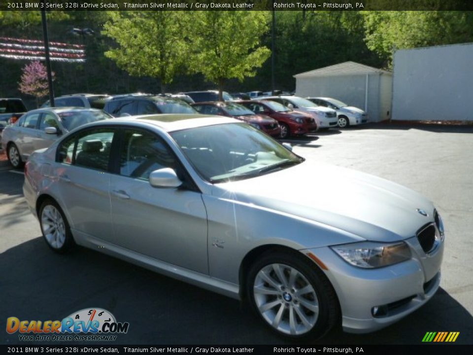 2011 BMW 3 Series 328i xDrive Sedan Titanium Silver Metallic / Gray Dakota Leather Photo #1