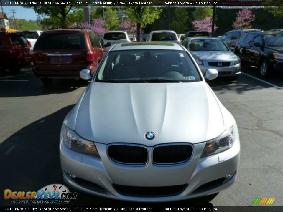 2011 BMW 3 Series 328i xDrive Sedan Titanium Silver Metallic / Gray Dakota Leather Photo #14