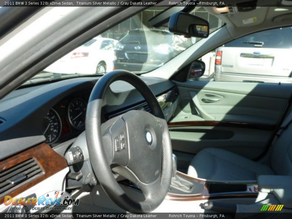 2011 BMW 3 Series 328i xDrive Sedan Titanium Silver Metallic / Gray Dakota Leather Photo #18