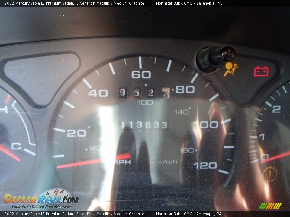 2002 Mercury Sable LS Premium Sedan Silver Frost Metallic / Medium Graphite Photo #14