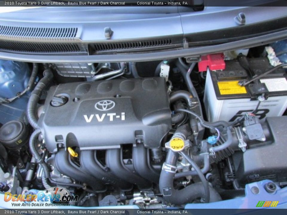 2010 Toyota Yaris 3 Door Liftback Bayou Blue Pearl / Dark Charcoal Photo #9
