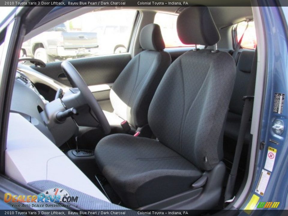 2010 Toyota Yaris 3 Door Liftback Bayou Blue Pearl / Dark Charcoal Photo #10