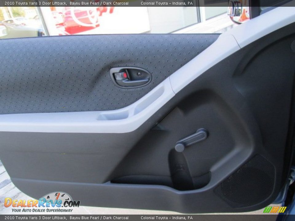 2010 Toyota Yaris 3 Door Liftback Bayou Blue Pearl / Dark Charcoal Photo #15