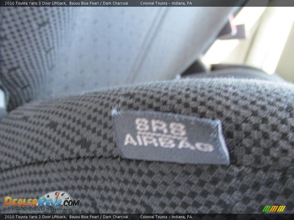 2010 Toyota Yaris 3 Door Liftback Bayou Blue Pearl / Dark Charcoal Photo #16