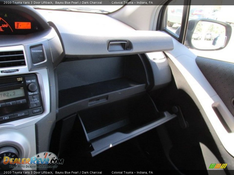 2010 Toyota Yaris 3 Door Liftback Bayou Blue Pearl / Dark Charcoal Photo #17