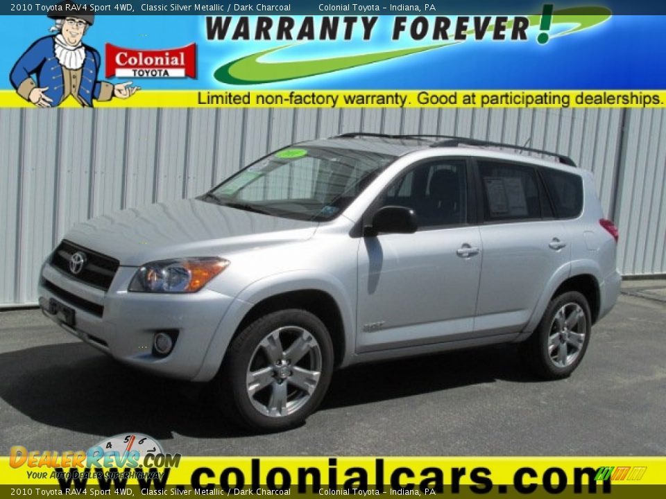 2010 Toyota RAV4 Sport 4WD Classic Silver Metallic / Dark Charcoal Photo #1