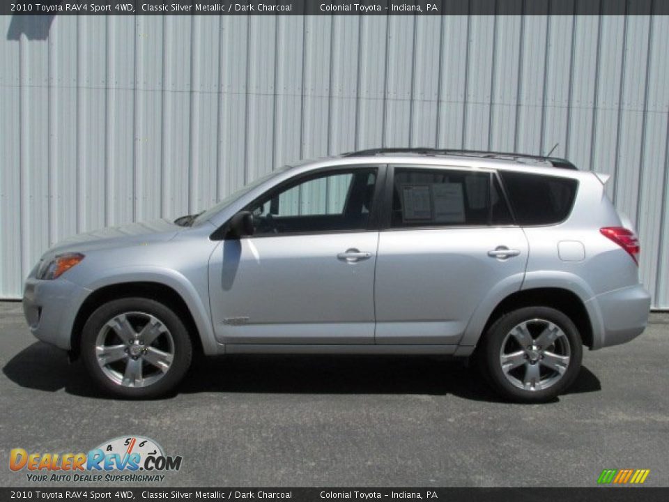 2010 Toyota RAV4 Sport 4WD Classic Silver Metallic / Dark Charcoal Photo #2